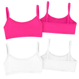 Soft Cotton Training Bra 2 Pack | Hot Pink/White