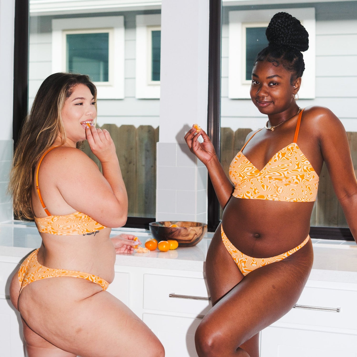 Longline Bralette - Trippy Creamsicle