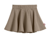 Girls Soft Cotton Jersey Twirly Skirt | Dark Khaki
