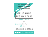 REUSABLE PADS - ORGANIC COTTON - 2 PACK