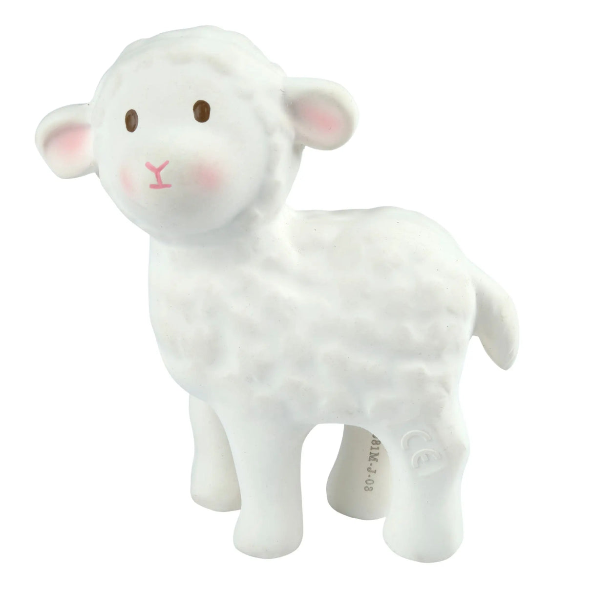 Lamb Organic Rubber Teether, Rattle & Bath Toy