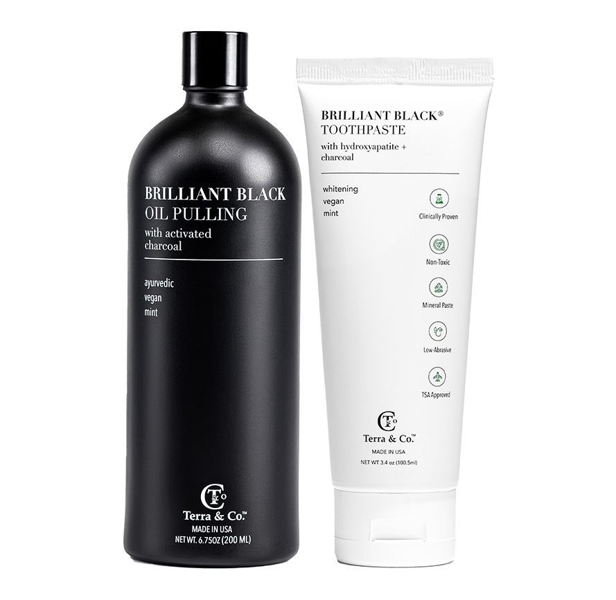 Brilliant Black® Oil Pulling – Ayurvedic Mouthwash for Teeth Whitening, Detox & Gum Health