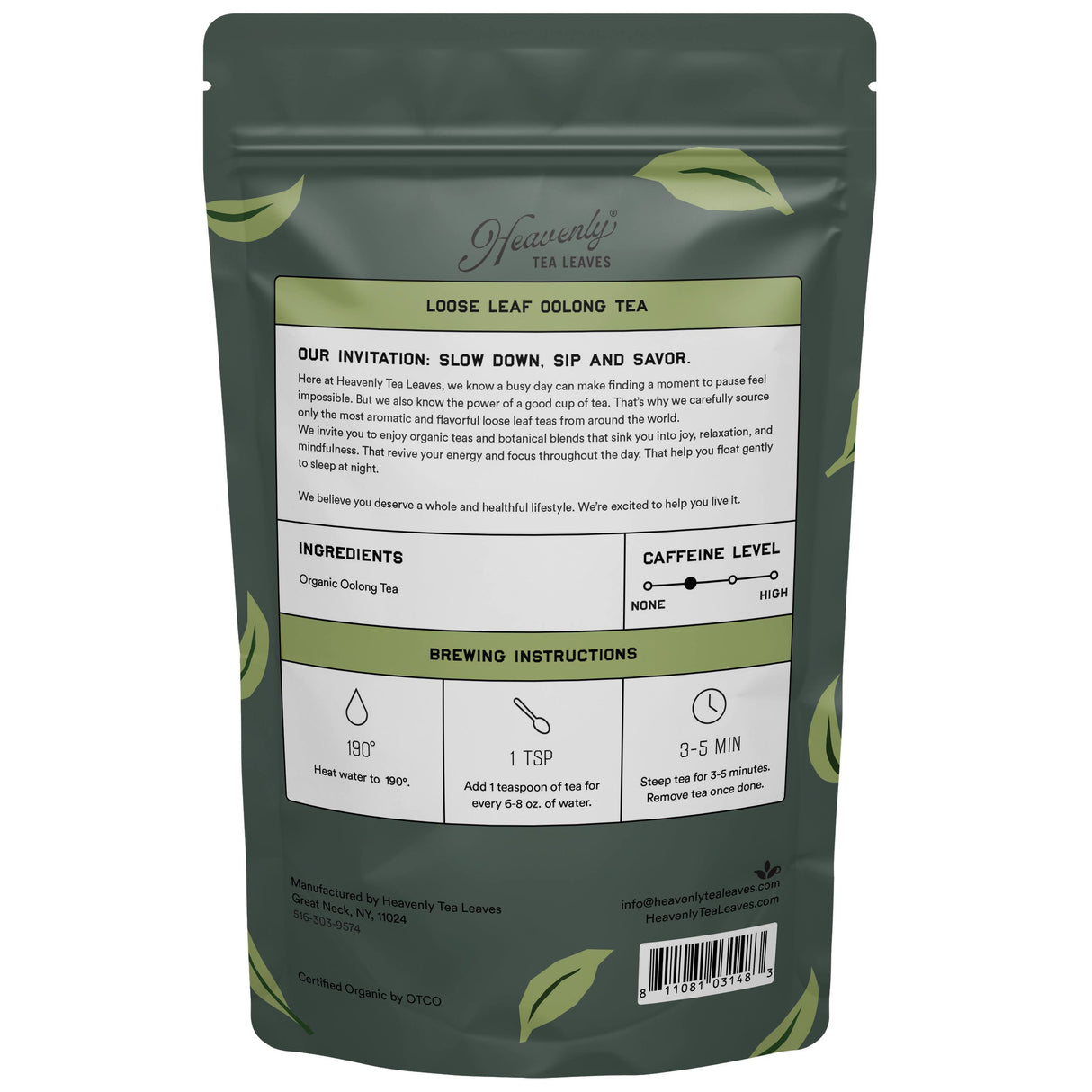 Organic Tie Guan Yin Oolong, Bulk Loose Leaf Oolong Tea, 16 Oz.