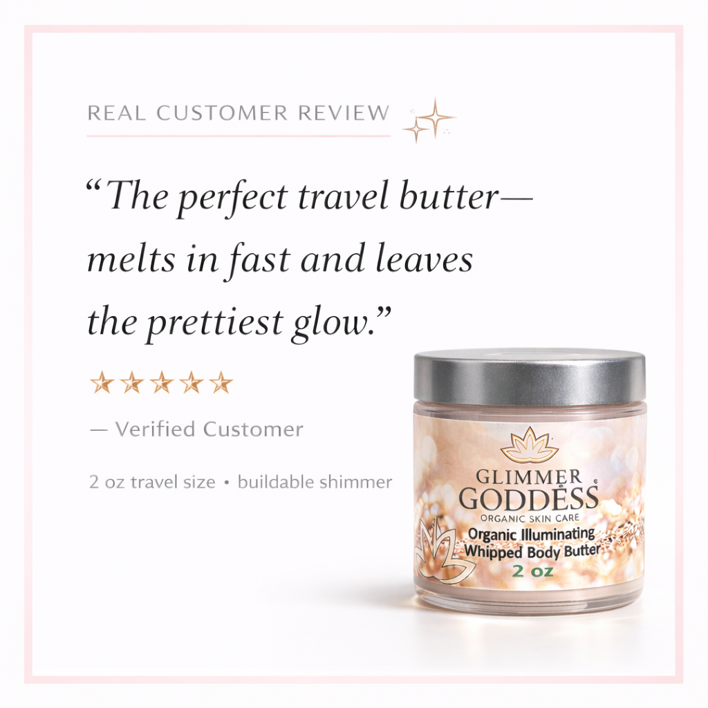 Organic Shimmering Whipped Body Butter 2 oz. Travel Size