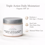 Triple Action Daily Organic Face Moisturizer