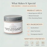 Triple Action Daily Organic Face Moisturizer