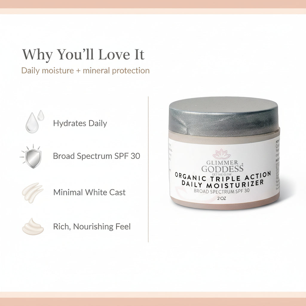 Triple Action Daily Organic Face Moisturizer