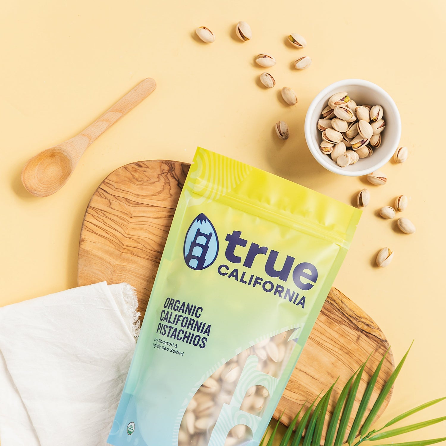 Organic Pistachios, Dry Roasted & Lightly Sea Salted