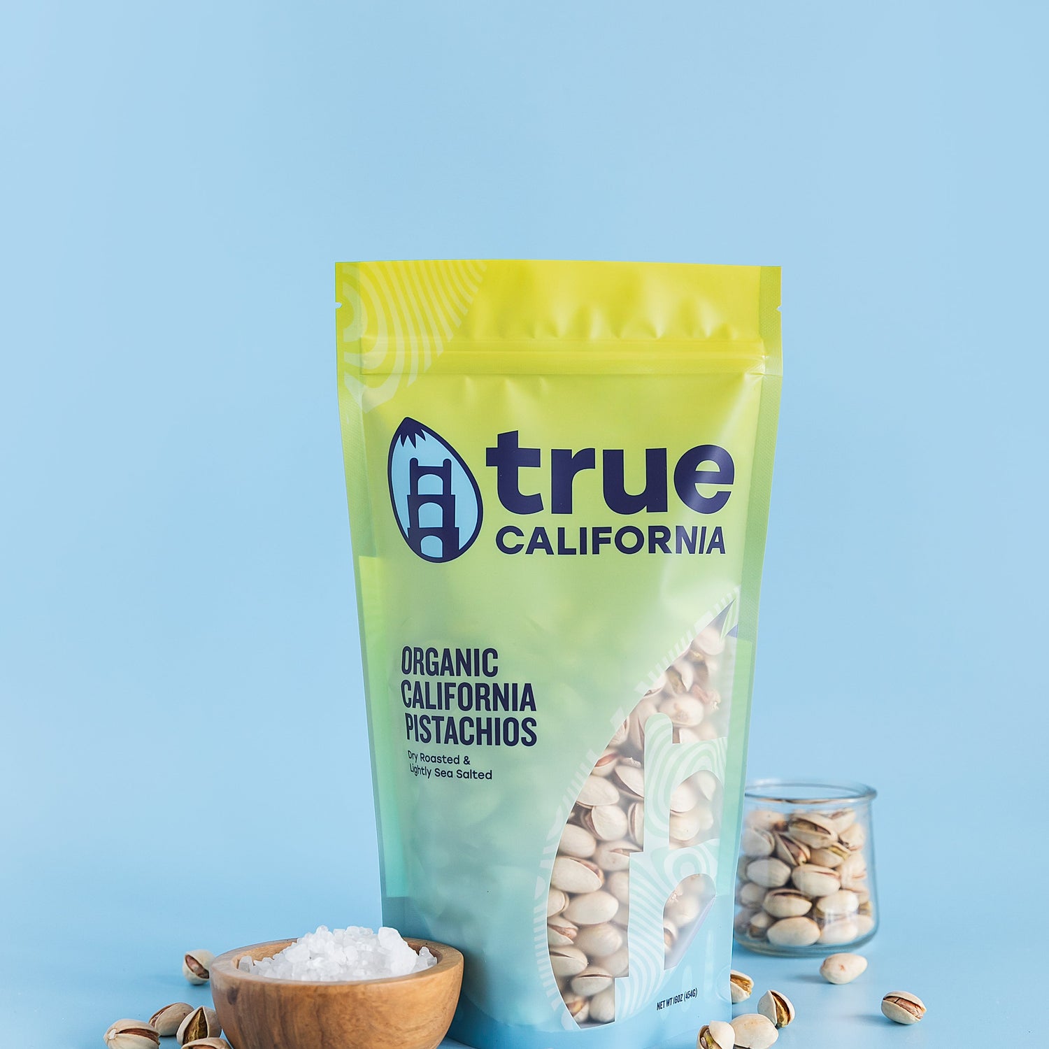 Organic Pistachios, Dry Roasted & Lightly Sea Salted