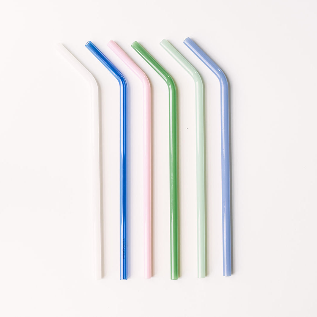 Tumbler 12" Glass Straw Set - Cote d'Azur