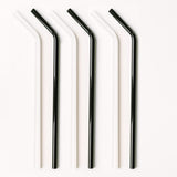 Tumbler 12" Glass Straw Set - Marble