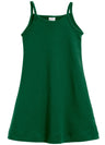 Girls Soft Cotton Camisole Dress  | Forest Green