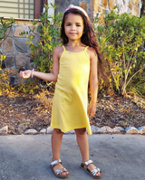 Girls Soft Cotton Camisole Dress  | Chocolate