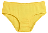 Girls Organic Briefs Seconds | Damage Yellow