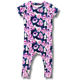 Bamboo Short Sleeve Romper in Adele