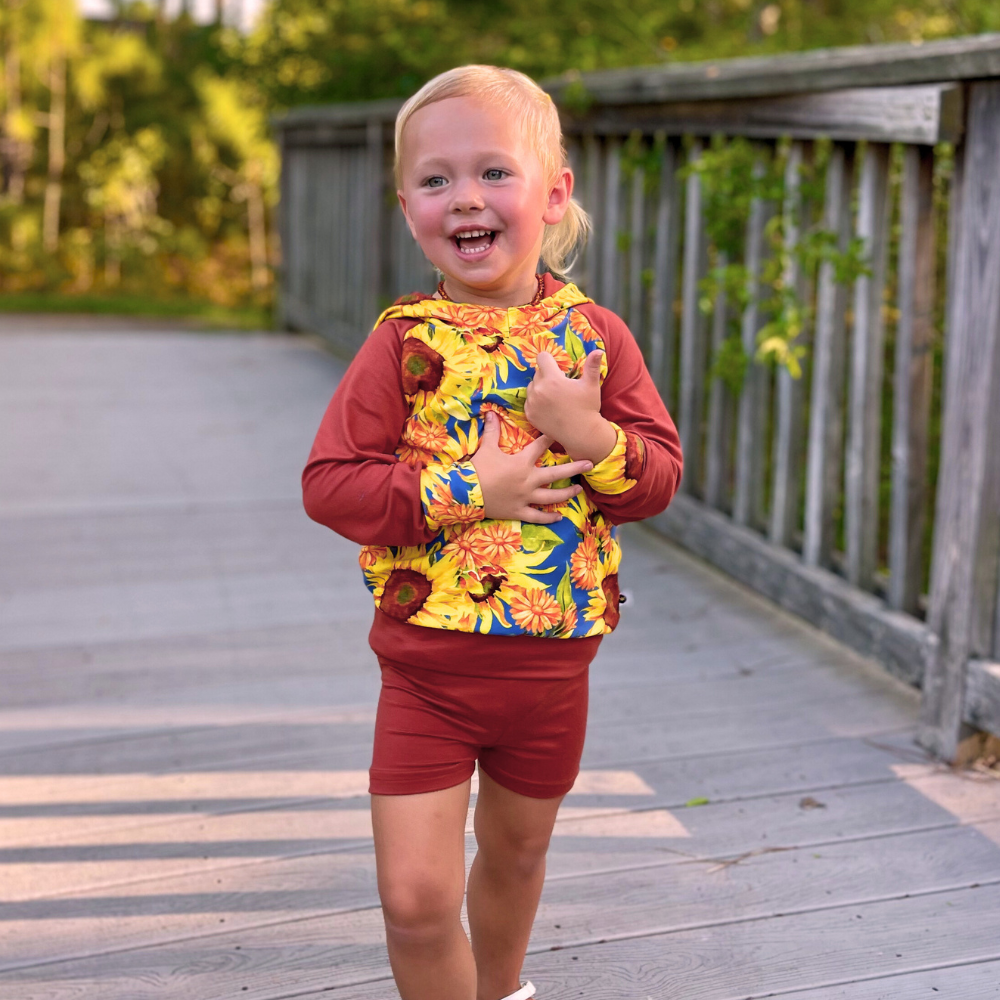 Bamboo Cartwheel Shorts in Brick