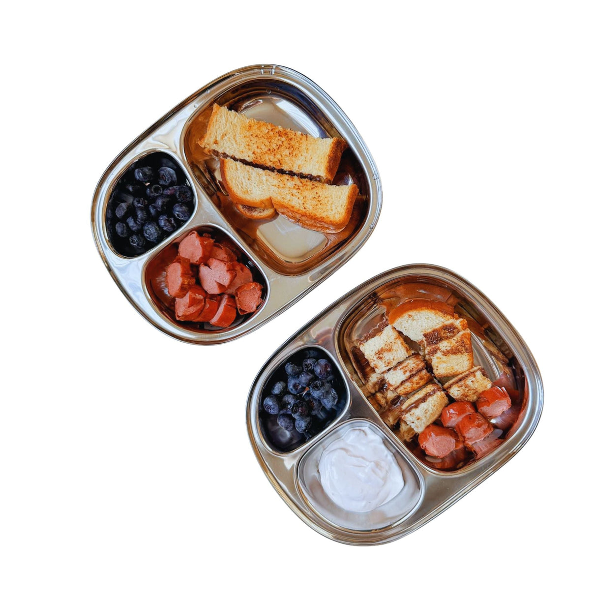 Unicorn Stainless Steel Divided Plate Set (Two)