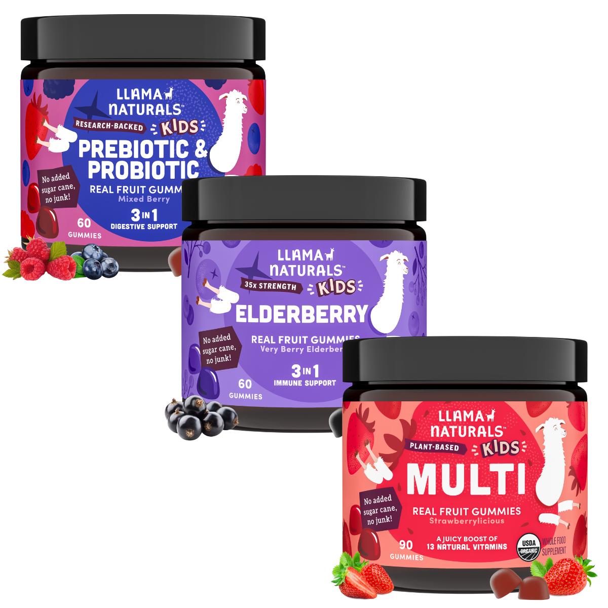 Kids Complete Wellness Bundle – Multi + Pre & Probiotic + Elderberry Gummies