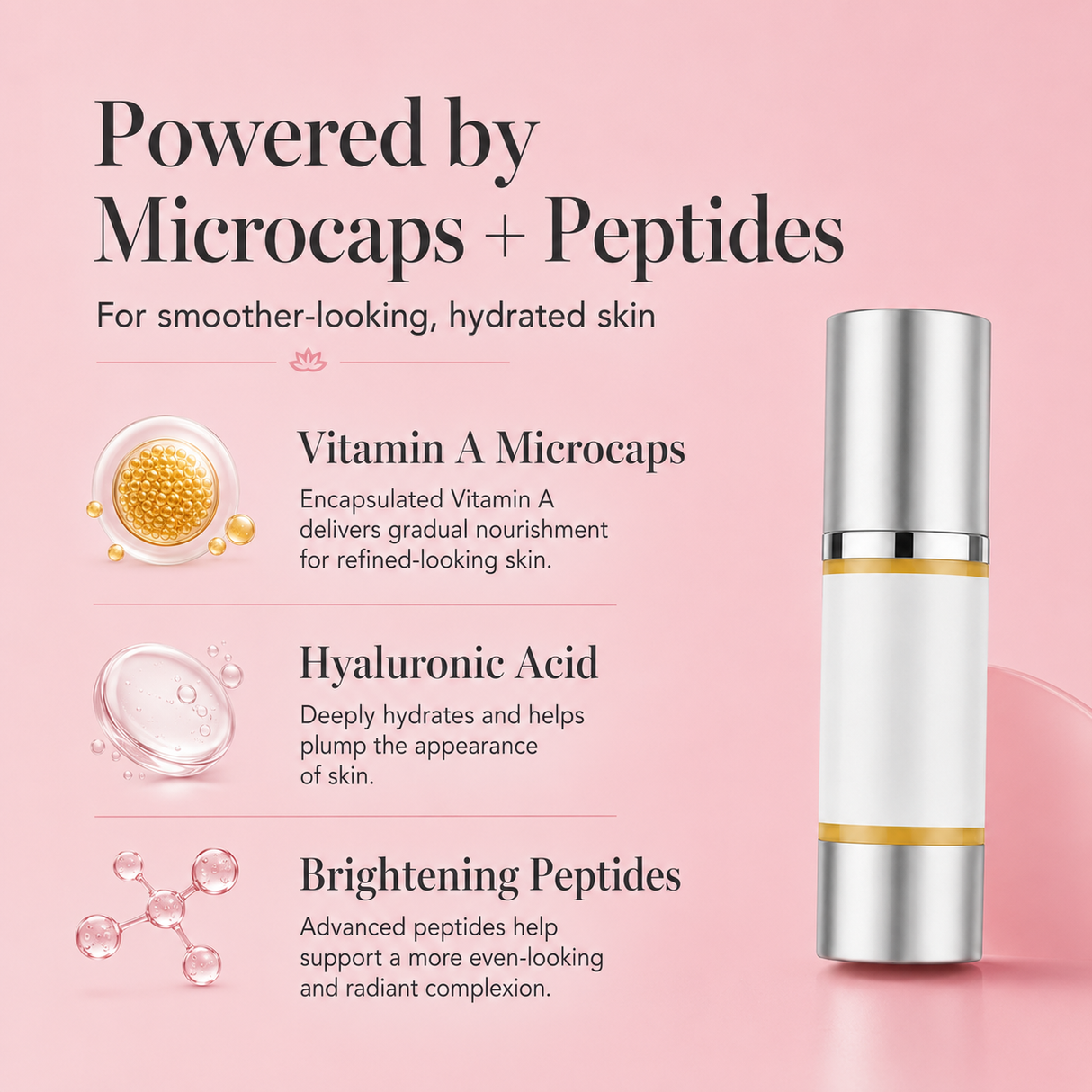 Organic Vitamin A Microcaps Serum - Smooth, Firm & Brighten Without Harsh Irritants