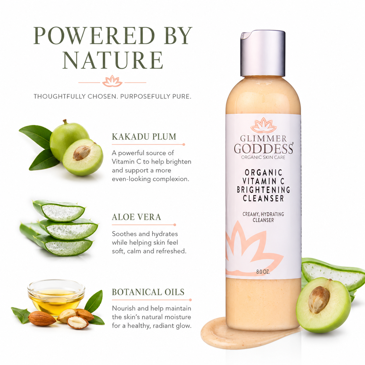 Organic Vitamin C Skin Brightening Cleanser 8 oz.