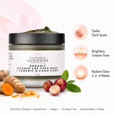 Organic Glow Up Tumeric Vitamin C & E Brightening Face Mask - 2 oz.