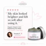 Organic Glow Up Tumeric Vitamin C & E Brightening Face Mask - 2 oz.