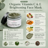 Organic Glow Up Tumeric Vitamin C & E Brightening Face Mask - 2 oz.