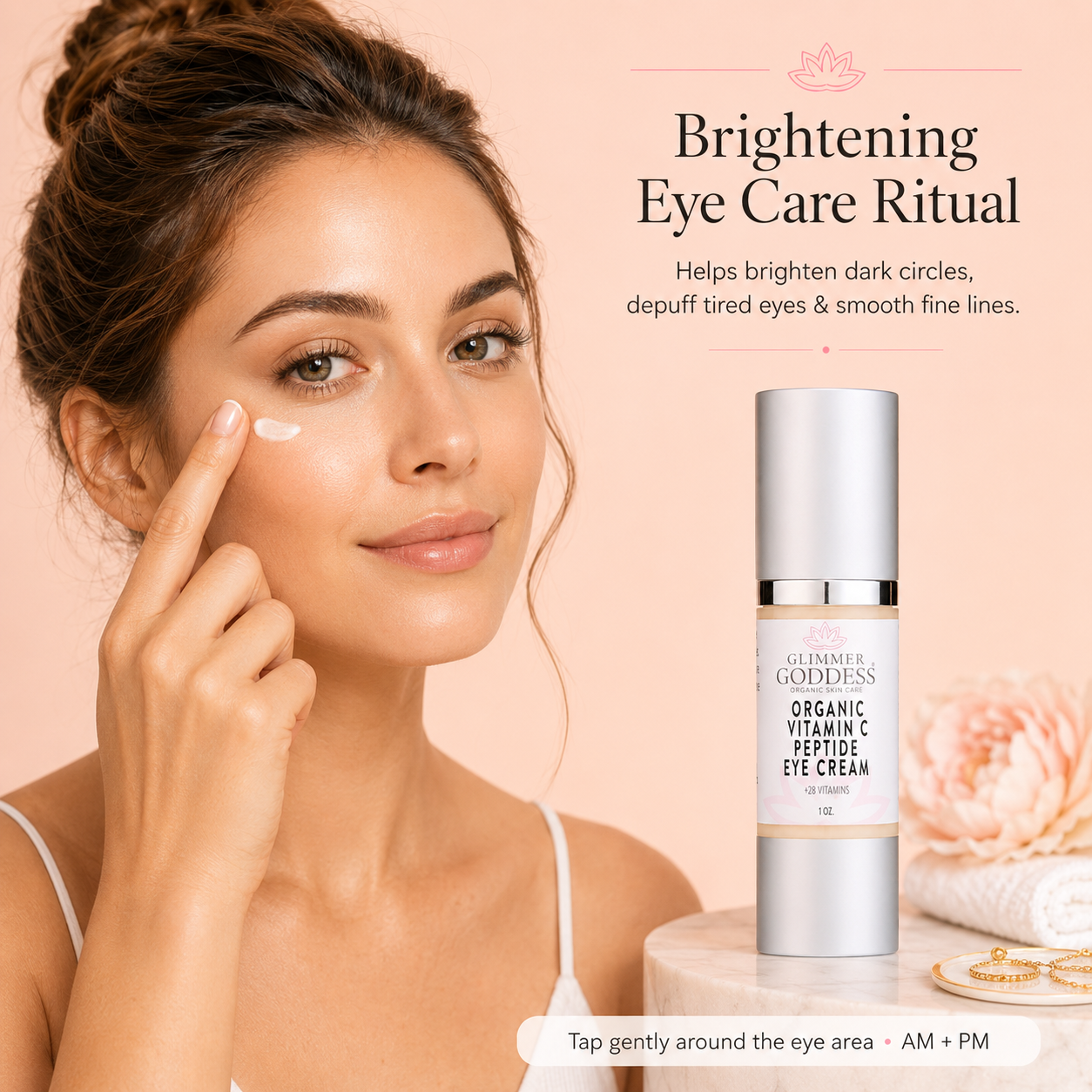 Organic Vitamin C Eye Serum For Dark Circles, Puffiness & Under-Eye Bags
