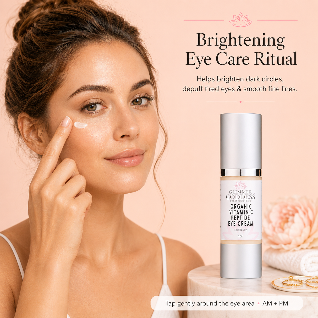 Organic Vitamin C Eye Serum For Dark Circles, Puffiness & Under-Eye Bags