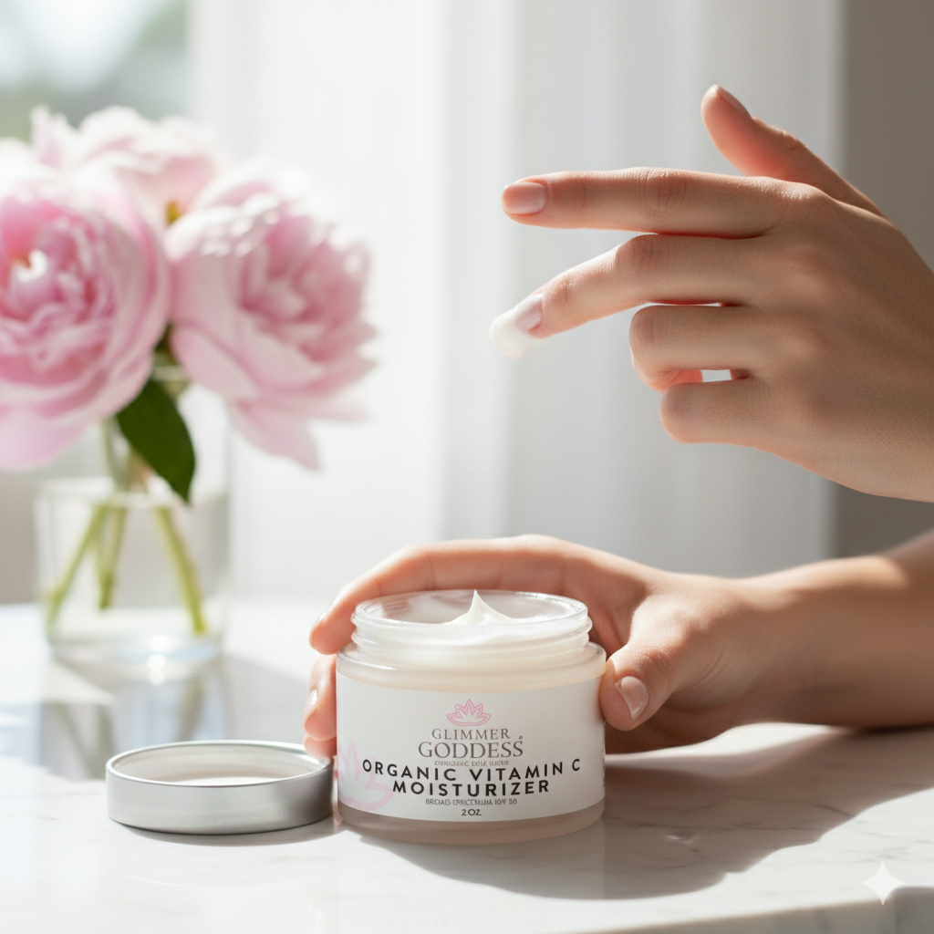 Organic Vitamin C Face Cream Reef-Safe SPF 30 - Brightens and Tightens Skin