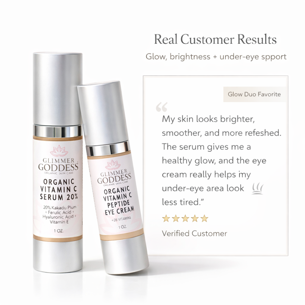 Let's Get Glowing! Organic Vitamin C Serum + Vitamin C Eye Cream Duo