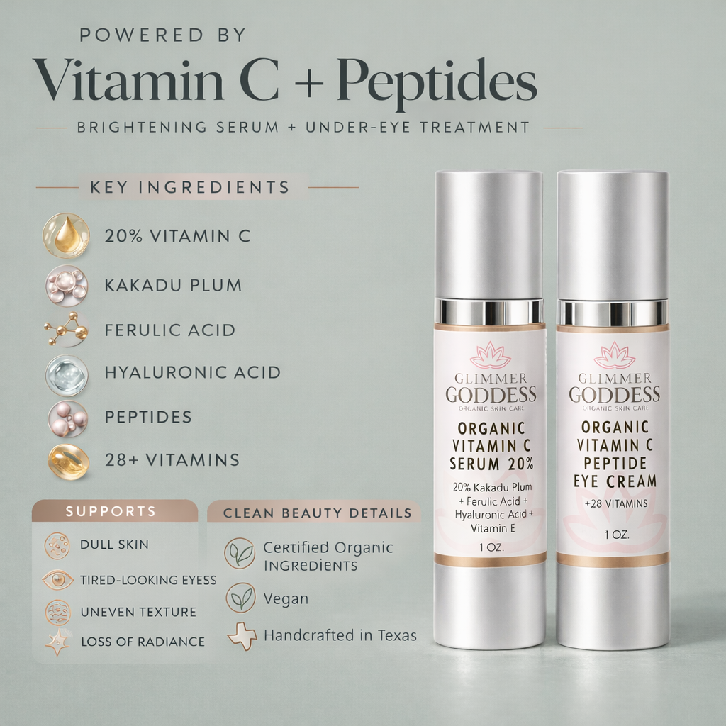 Let's Get Glowing! Organic Vitamin C Serum + Vitamin C Eye Cream Duo