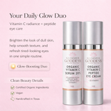 Let's Get Glowing! Organic Vitamin C Serum + Vitamin C Eye Cream Duo