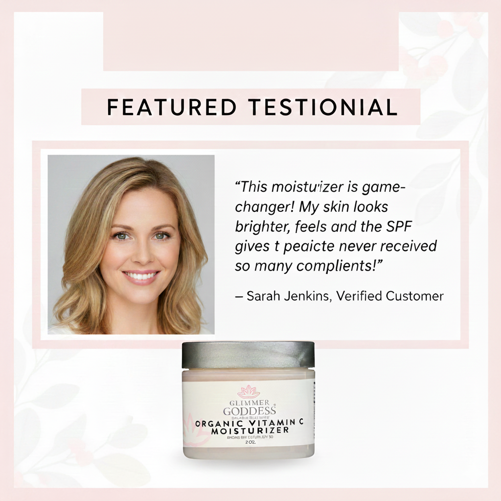Organic Vitamin C Face Cream Reef-Safe SPF 30 - Brightens and Tightens Skin