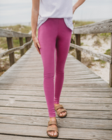 Women's Soft 100% Cotton Petite Leggings | White