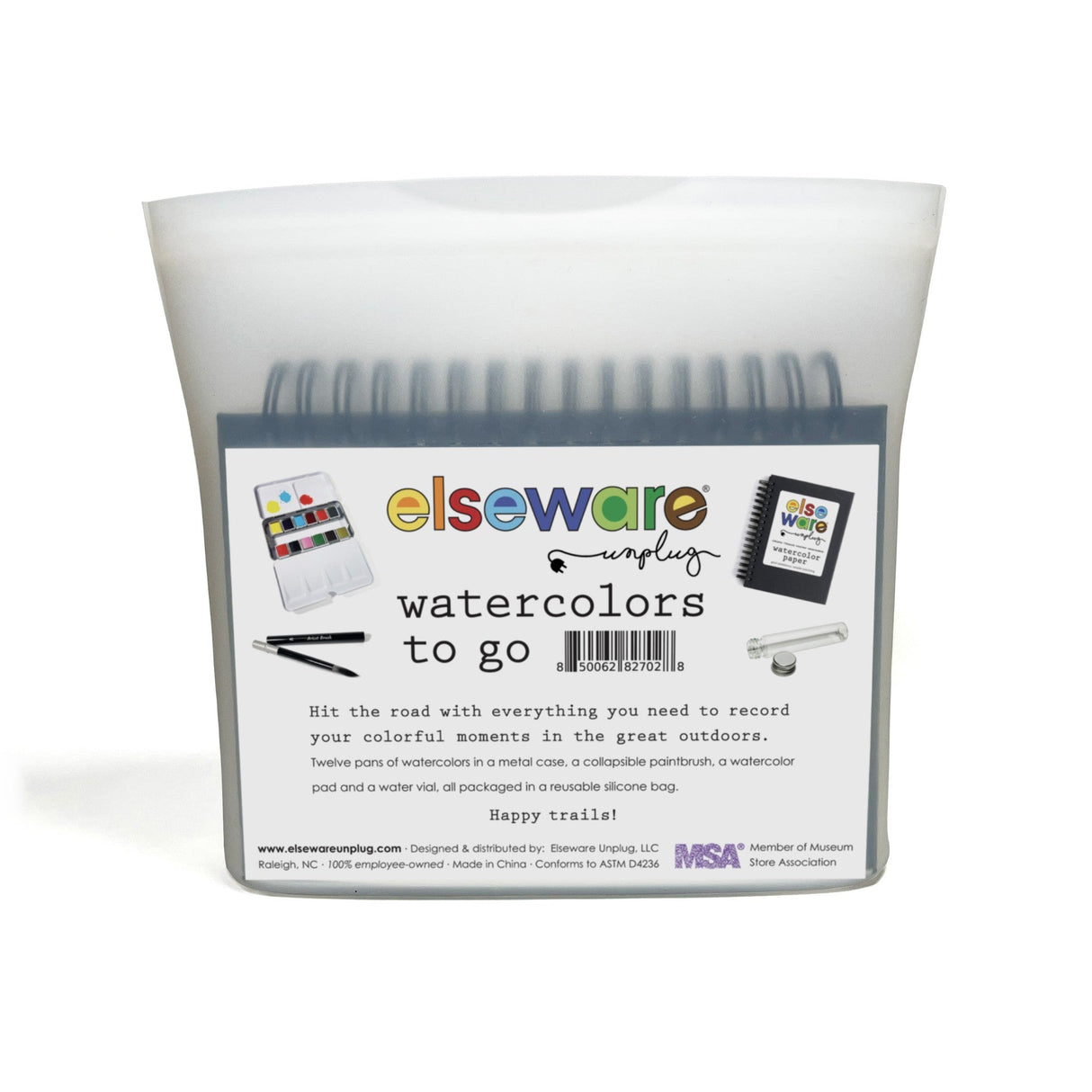 Watercolors To-Go Kit – Travel Friendly – 12 Colors