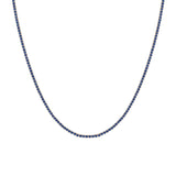 Lab Grown Blue Sapphire Tennis Necklace