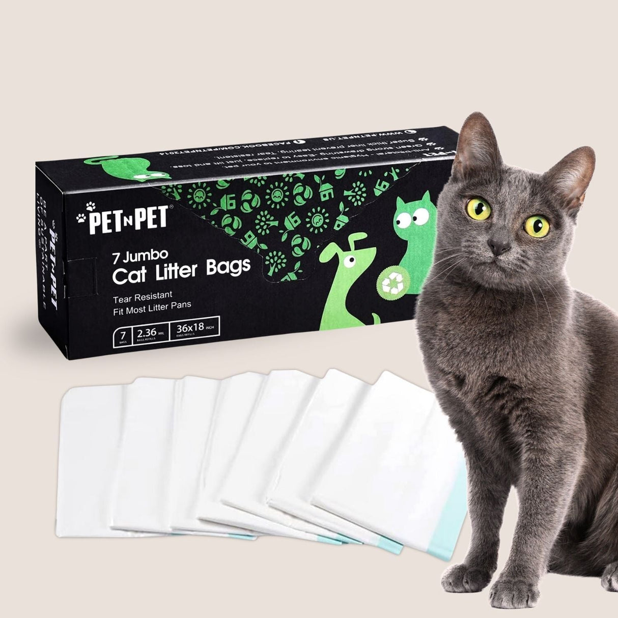 Jumbo Cat Litter Box Liners