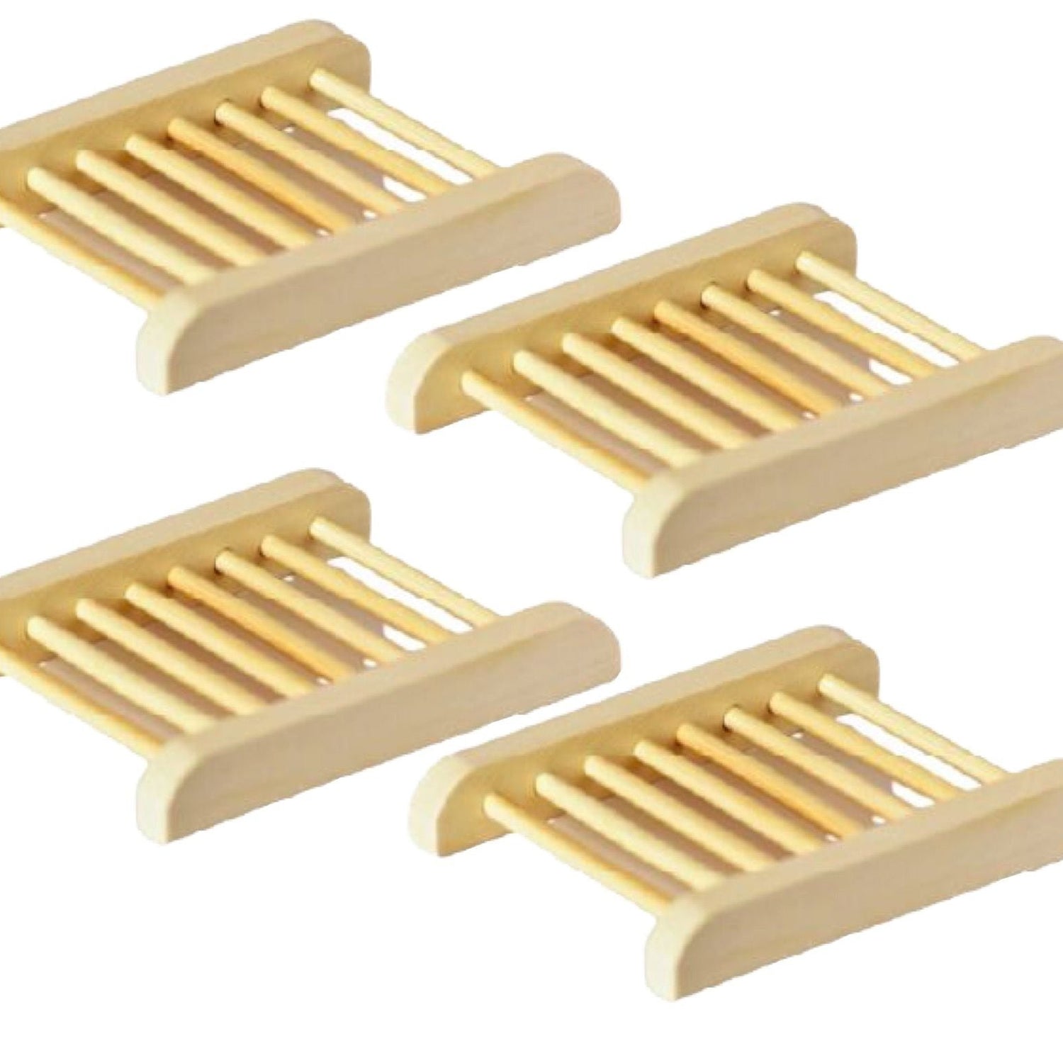 4-Pack Bamboo Soap Dish