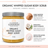 Organic Whipped Sugar Fondant Exfoliating Body Scrub - Crepey Skin Treatment