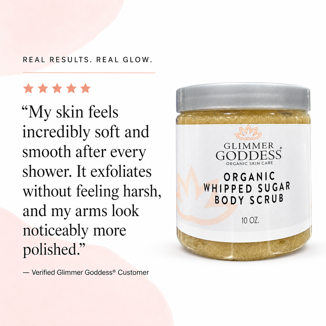 Organic Whipped Sugar Fondant Exfoliating Body Scrub - Crepey Skin Treatment
