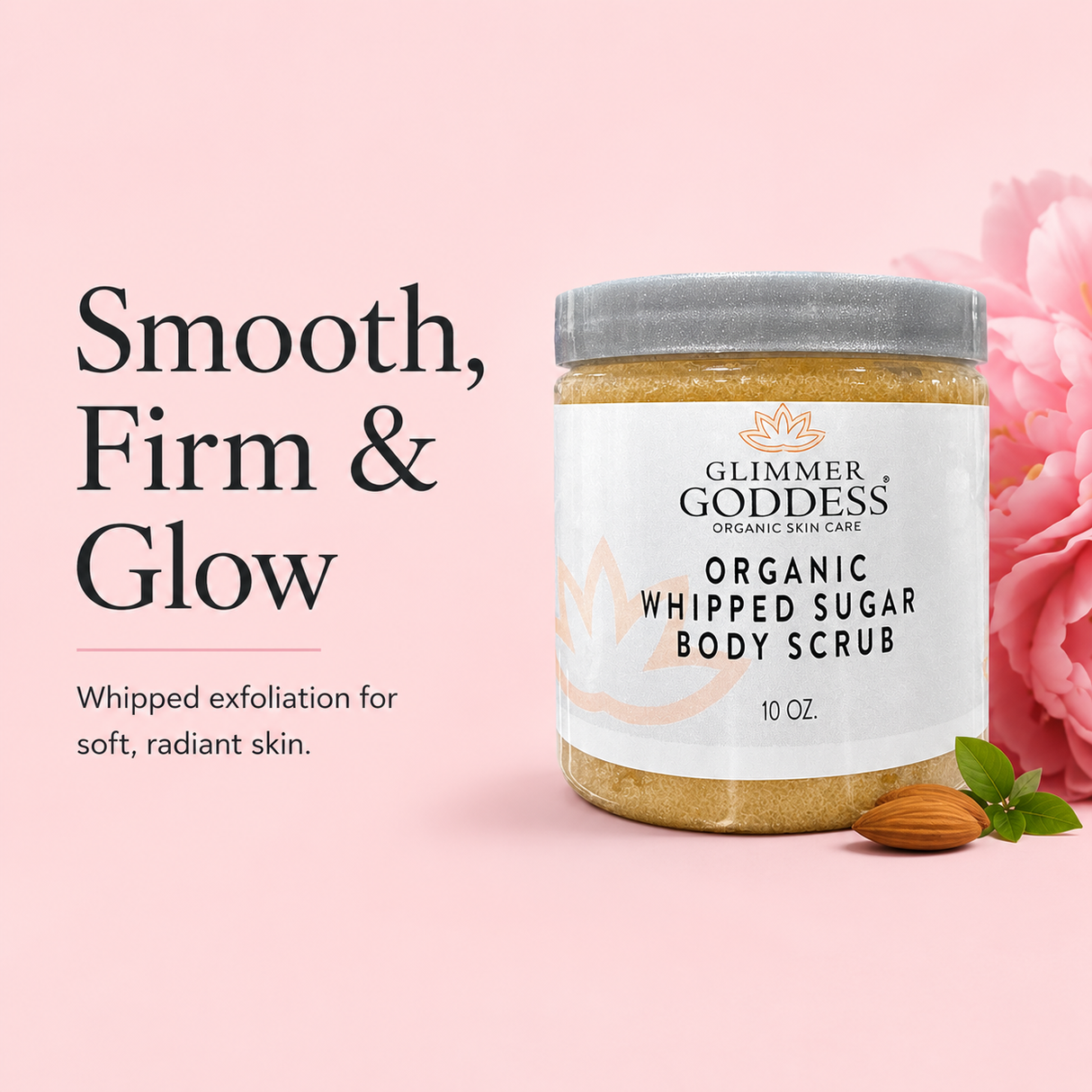 Organic Whipped Sugar Fondant Exfoliating Body Scrub - Crepey Skin Treatment