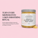 Organic Whipped Sugar Fondant Exfoliating Body Scrub - Crepey Skin Treatment
