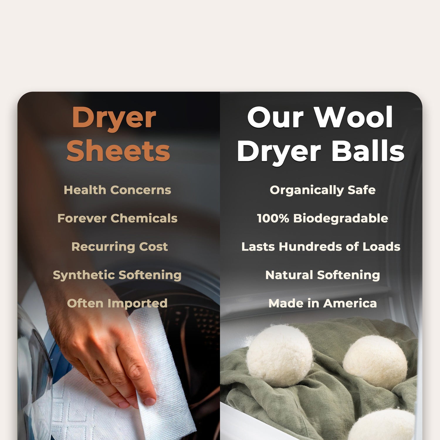 Jumbo Wool Dryer Balls ( 3 pack )