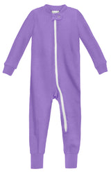 Super-Soft Organic Cotton Footless Zip Footie| Deep Purple