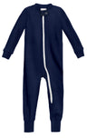Super-Soft Organic Cotton Footless Zip Footie| Navy