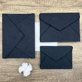 Black Handmade Cotton Envelopes (Set of 10)