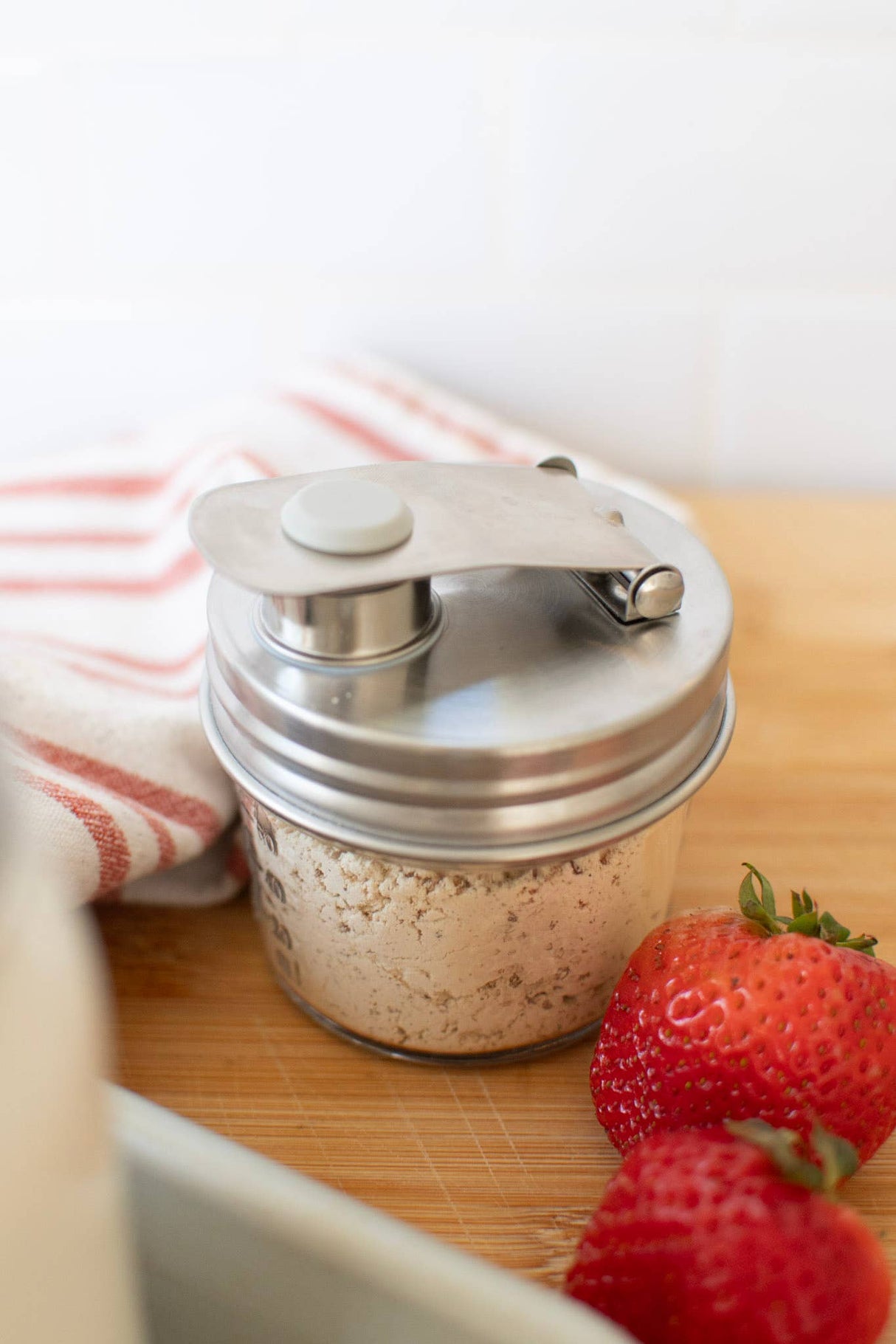 Pourable Jar Lid – Wide Mouth | Stainless Steel Mason Jar Pour Lid | Plastic-Free Kitchen Storage