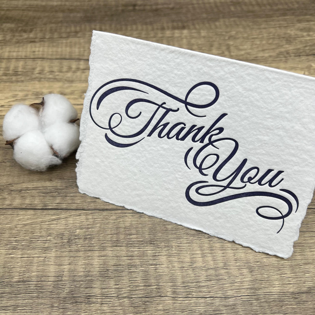 Set of 10 Letterpress Thank You Cards