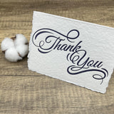 Set of 10 Letterpress Thank You Cards